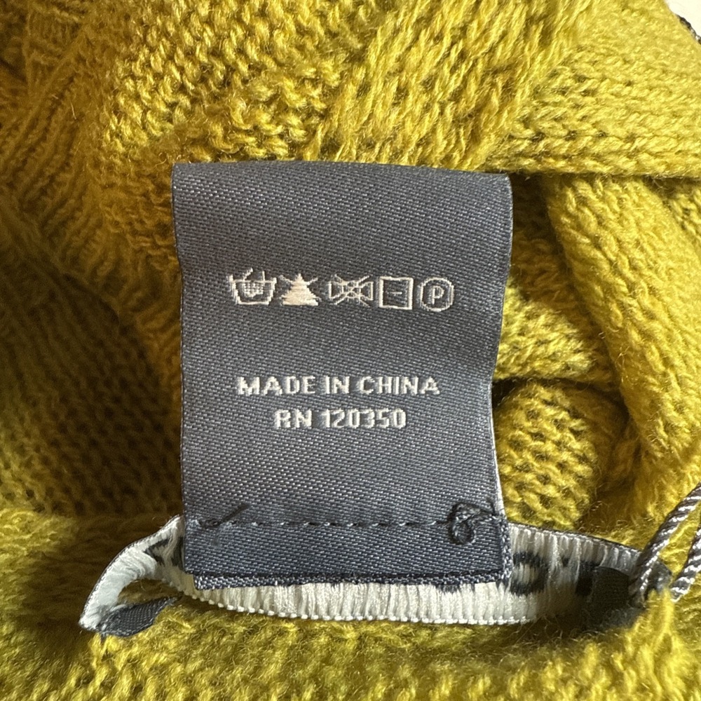 Claudia Nichole Alashan Cashmere Merino Wool Blend Wrap Scarf Mustard Yellow NWT - Picture 5 of 7